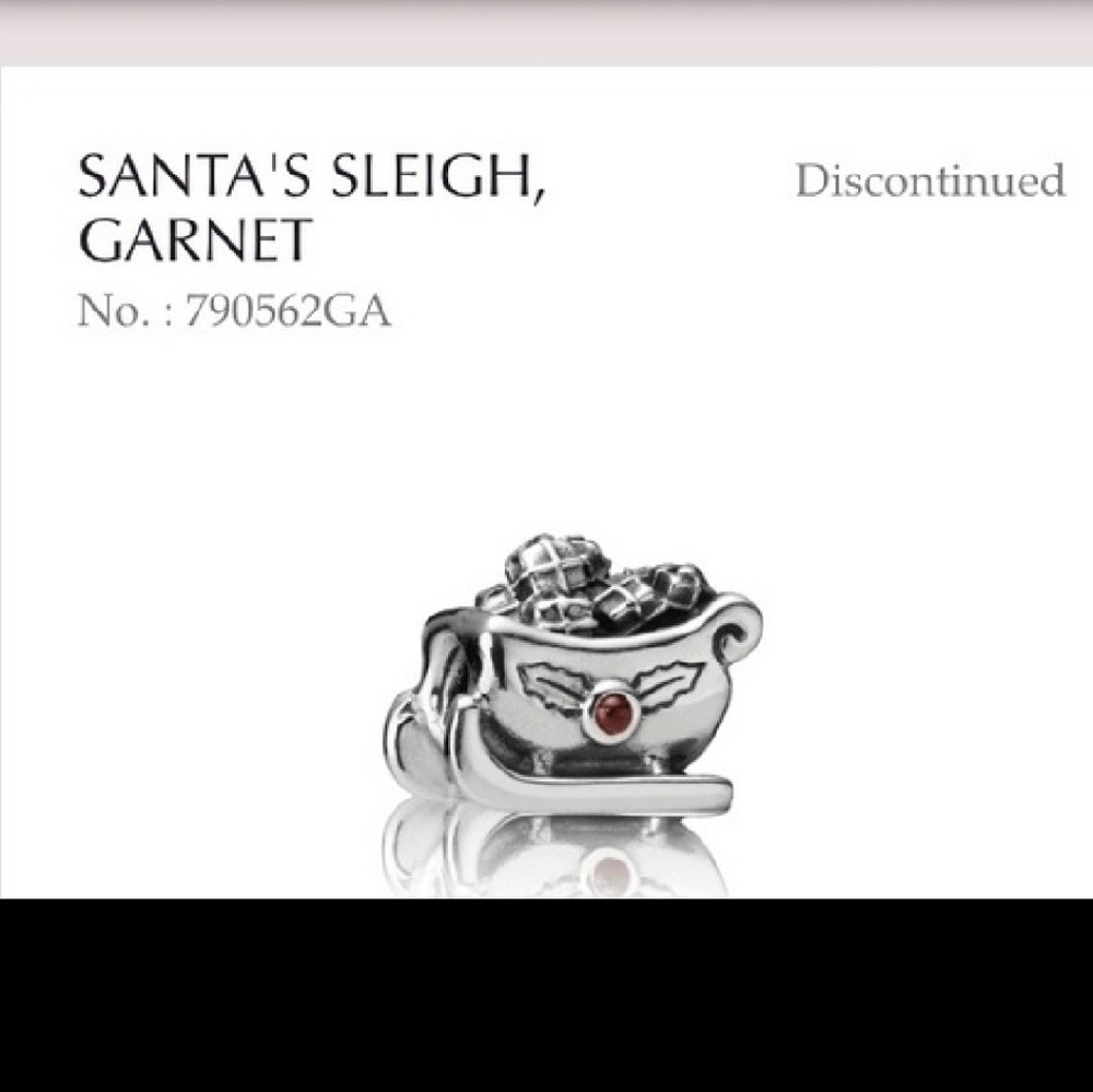 Santa's Sleigh Garnet Charm!!